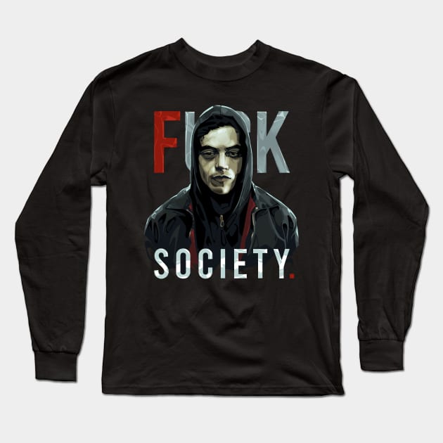 Fsociety Long Sleeve T-Shirt by nabakumov